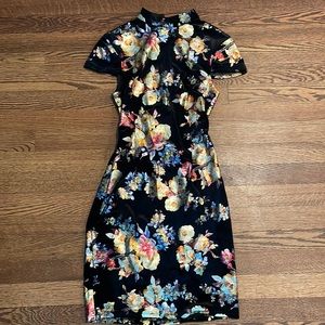 I Am Gia Black Floral Dress